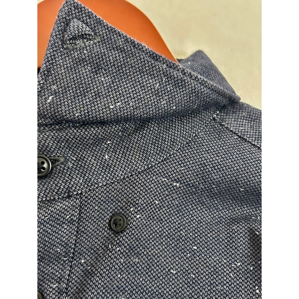 Barbour Blue Tailored Fit Hidden Button Down 2 Pocket Cotton Shirt Size M - Picture 5 of 14